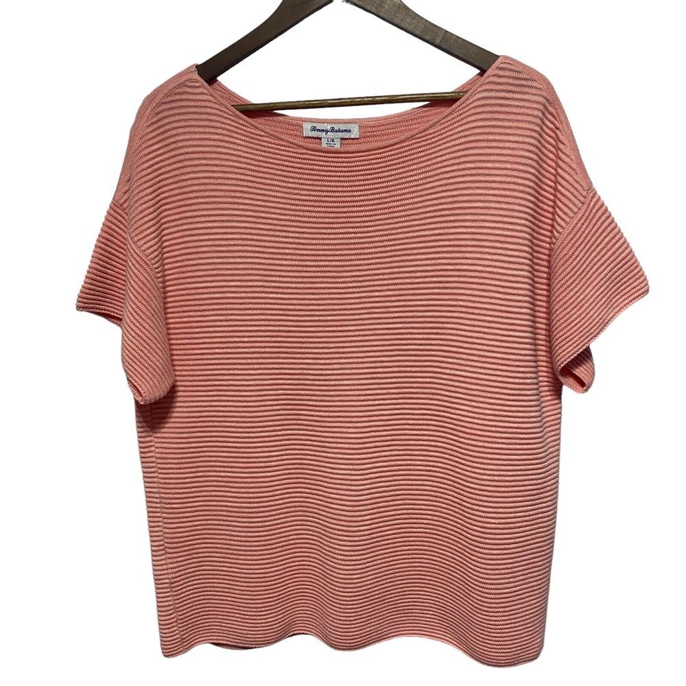 Tommy Bahama Ribbed Short Sleeve Sweater